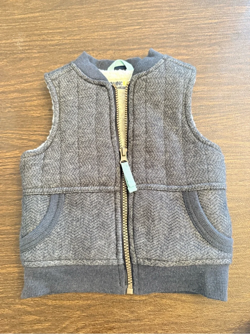 OshKosh Kids Navy Quilted Vest with Front Zip